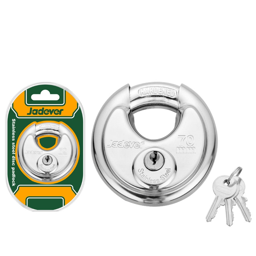 Jadever 70mm Stainless Disc Lock Secure & Durable Jadever 70mm Stainless Disc Lock Secure & Durable