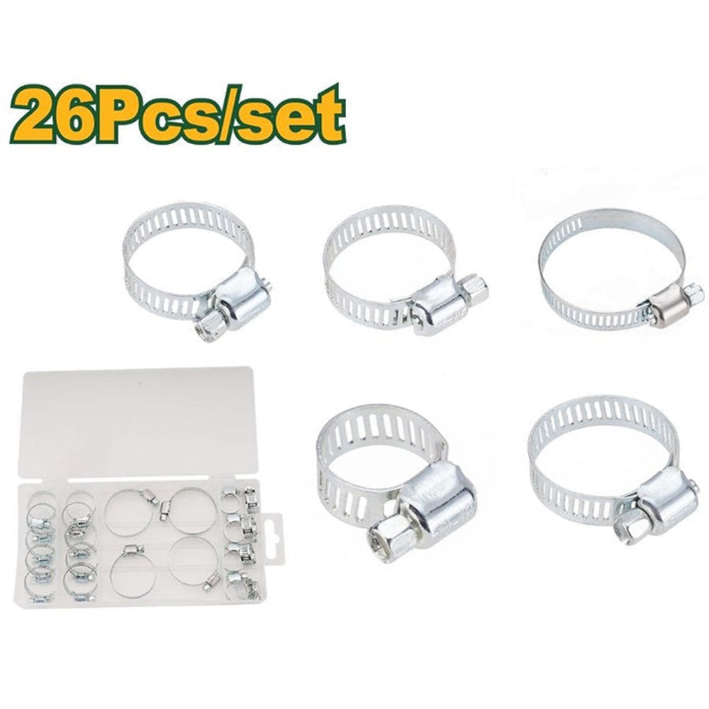 Jadever Hose Clamps Set 26 Pieces Durable & Versatile Jadever Hose Clamps Set 26 Pieces Durable & Versatile