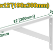Jadever Iron Shelf Bracket 30cm Durable & Strong - White