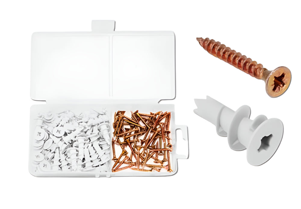 Jadever Spiral Board Screws and Wedges Set 120 