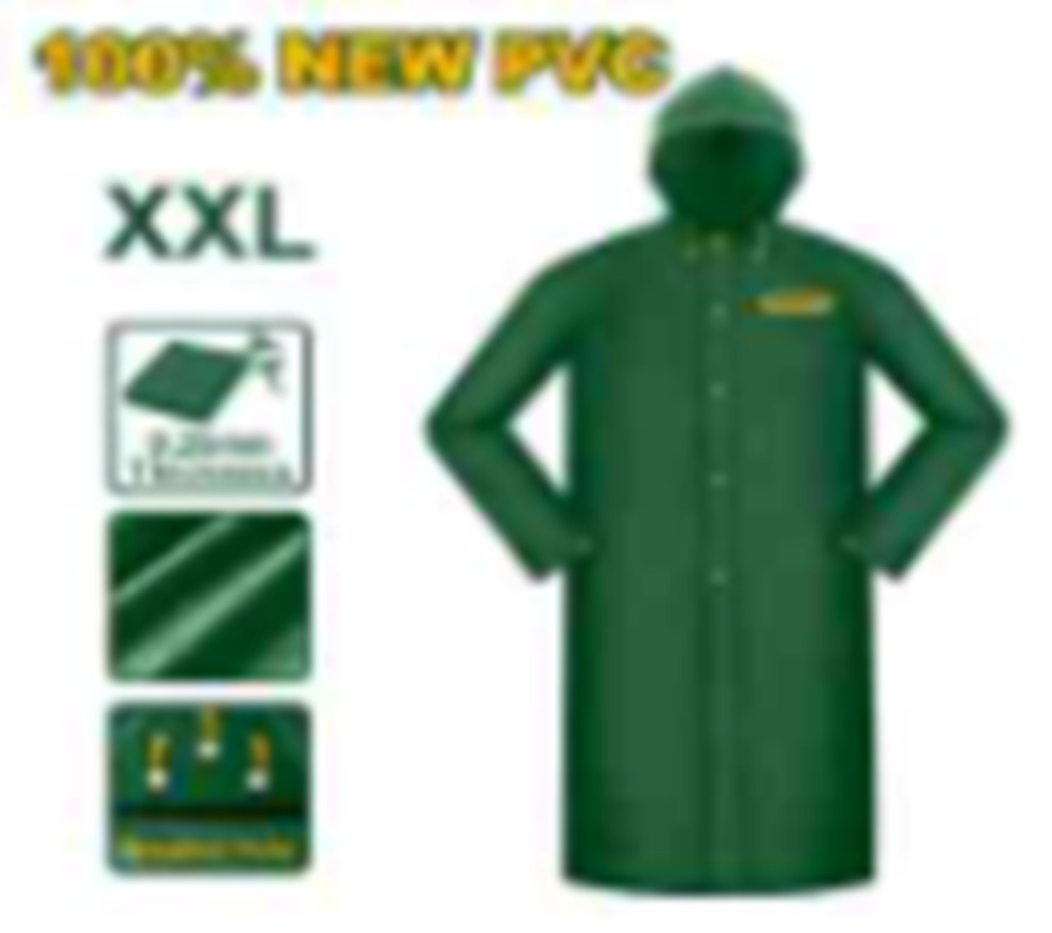 Jadever XXL Rain Jacket Waterproof & Lightweight