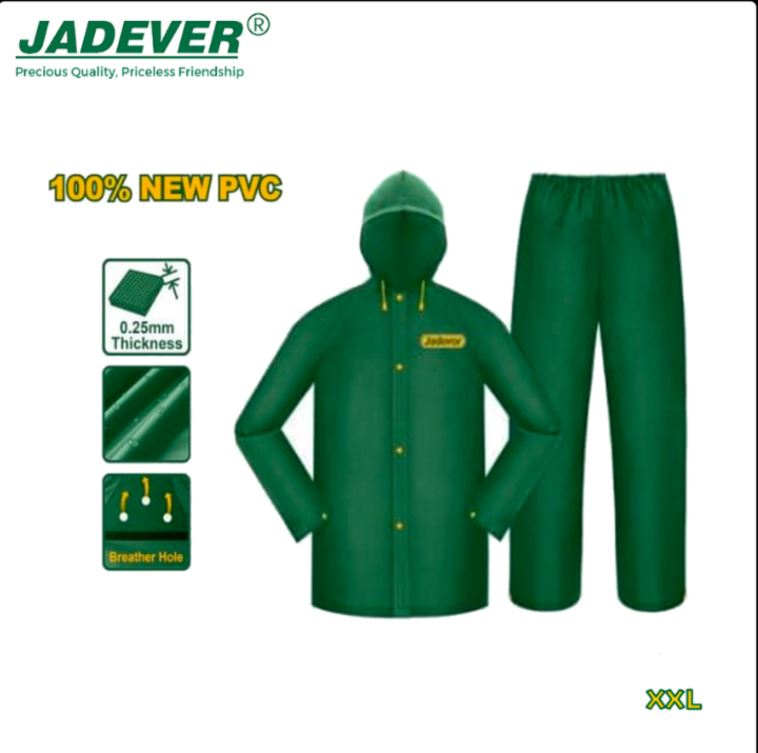 Jadever XXL Rain Suit Waterproof & Lightweight Jadever XXL Rain Suit Waterproof & Lightweight