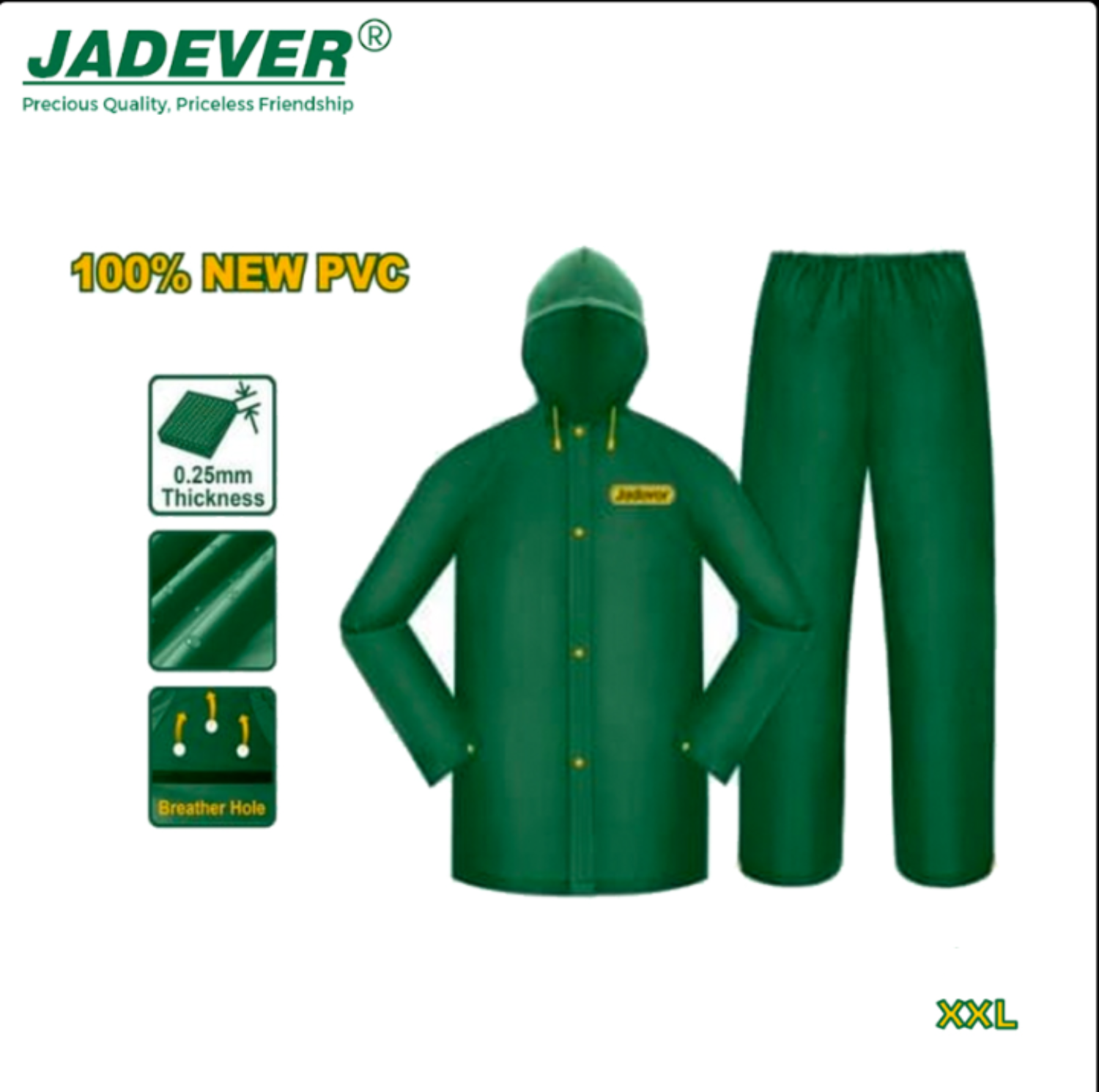 Jadever XXL Rain Suit Waterproof & Lightweight