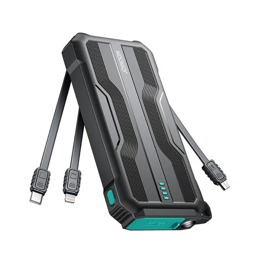 Joyroom 10000mAh Power Bank with Built in 3 in 1 Cables 2.4A - Black