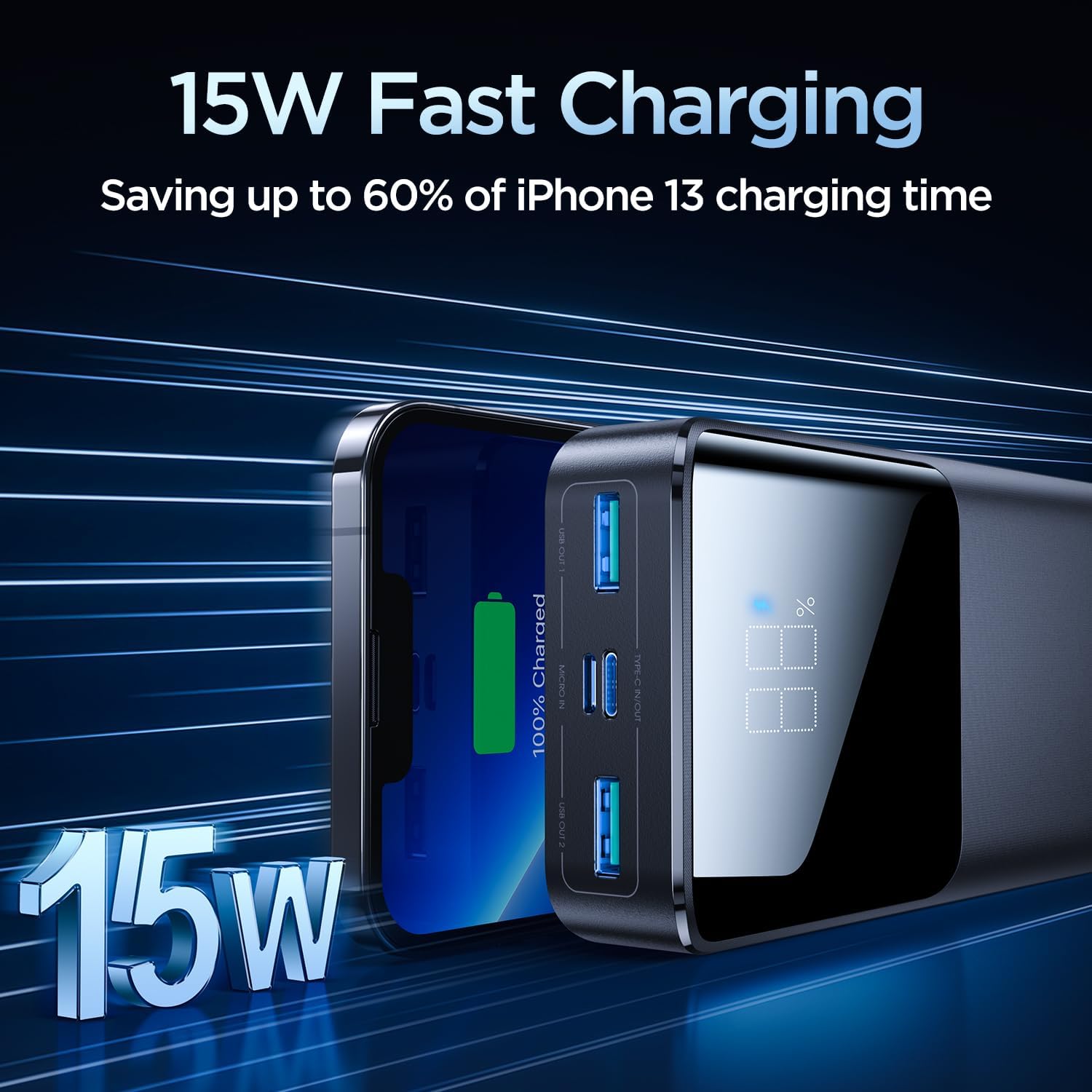 Joyroom 15W Power Bank 20000mAh Fast Charging 