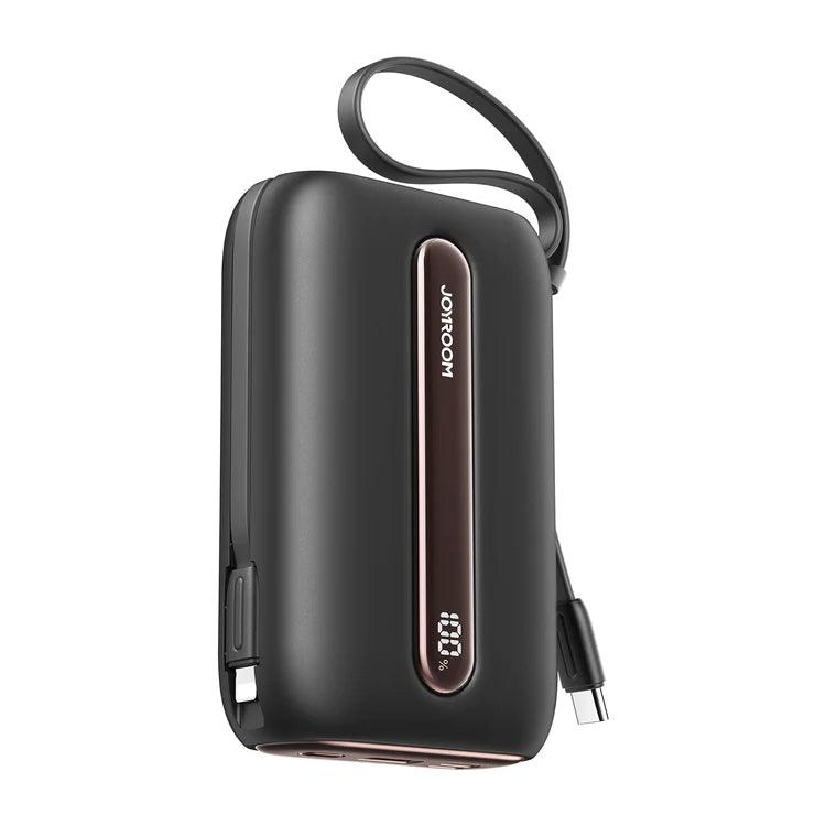 Joyroom 20000mAh 22.5W Mini Power Bank with Dual Cables - Black
