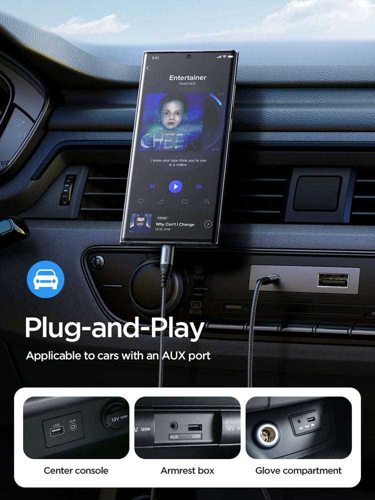 Joyroom AUX Audio Cable Type C to 3.5mm 1.2m - Black Joyroom AUX Audio Cable Type C to 3.5mm 1.2m - Black