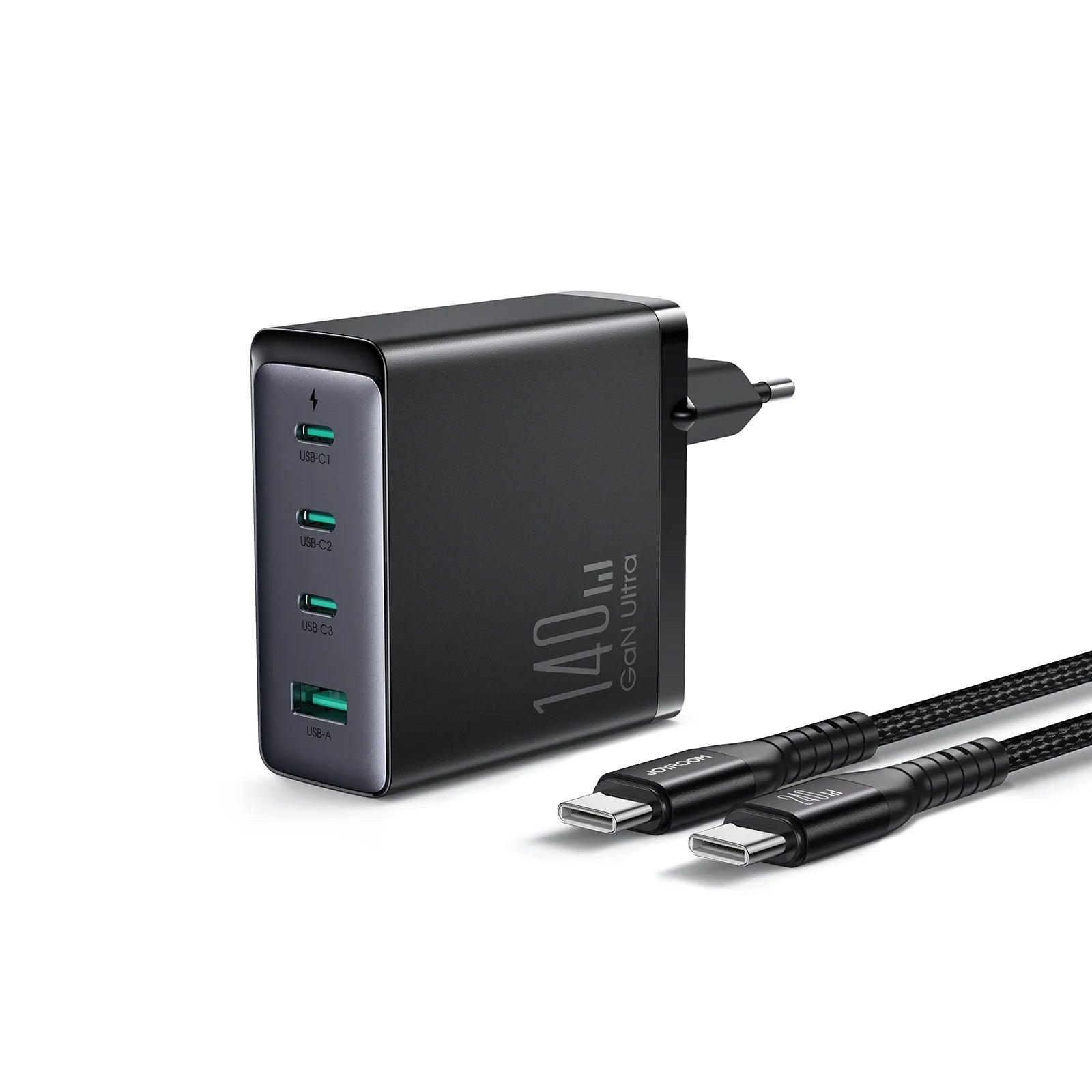 Joyroom GaN Ultra 140W Fast Charger with 240W C to C Cable - Black