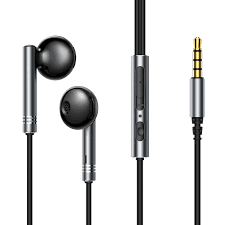 Joyroom JR EW06 Wired Half In Ear Metal Earbuds Powerful Sound - Black