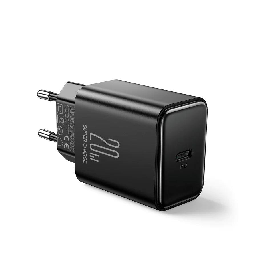 Joyroom USB C Charger 20W  PD  Fast & Safe Charging for Devices - Black