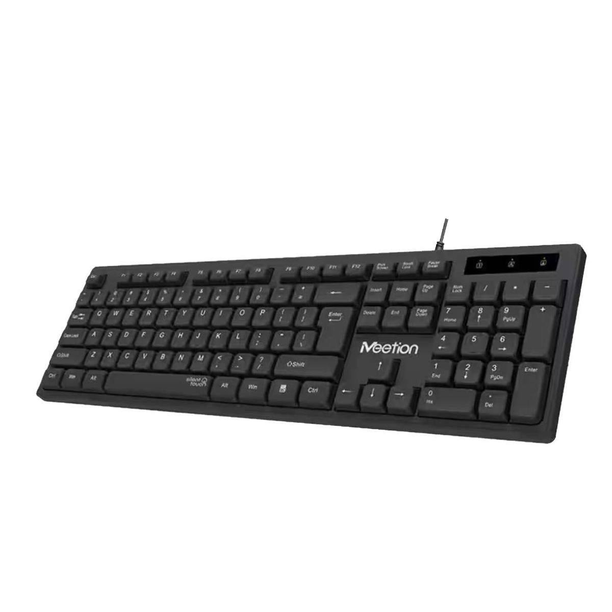 Meetion USB Standard Wired Keyboard - Black