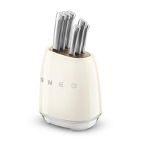 Smeg Knife Block Set – Cream