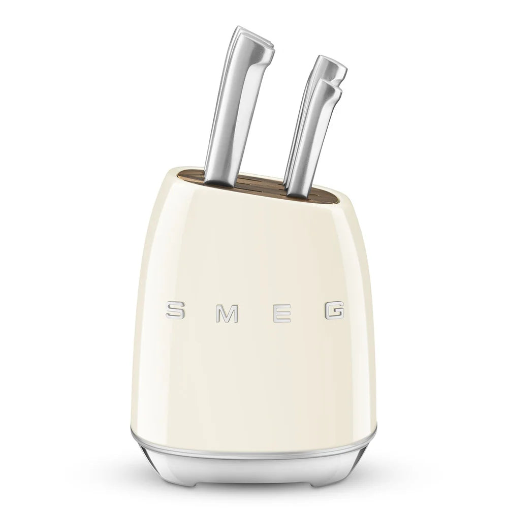 Smeg Knife Block Set – Cream