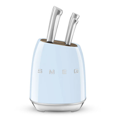 Smeg Knife Block Set – Pastel Blue
