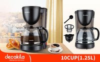Decakila 10-Cup Drip Coffee Maker 1.25L - 750W