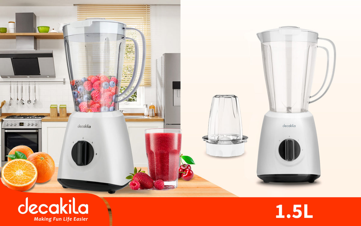 Electric Blender with Grinder 1.5L | 400W from Decakela (KEJB034W) Electric Blender with Grinder 1.5L | 400W from Decakela (KEJB034W)