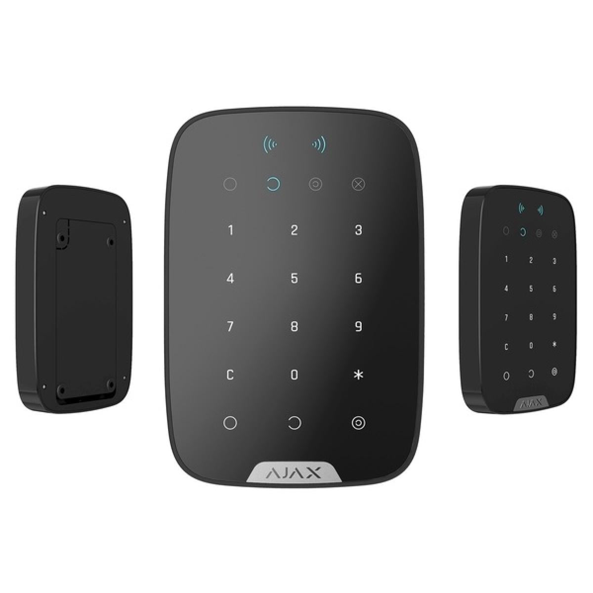 Ajax Keypad Plus Wireless touch keypad supporting encrypted contactless cards and key fobs Black