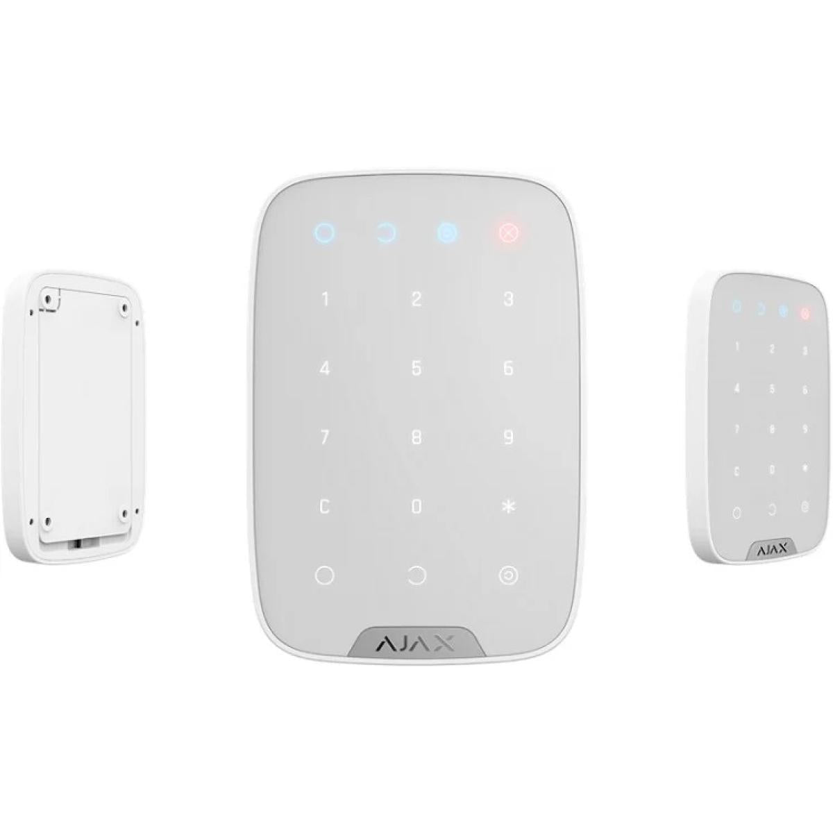 Ajax Keypad Plus Wireless touch keypad supporting encrypted contactless cards and key fobs White
