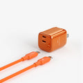 محول شحن سريع للسفر WiWU Cube بقوة 45 واط، مخرجين PD، طراز Wi-G025 (قابس الاتحاد الأوروبي/المملكة المتحدة/الصين)