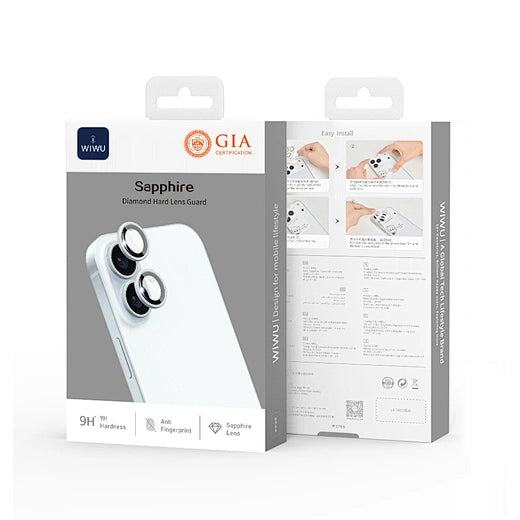 واقي عدسة WiWU Sapphire Diamond لسلسلة iPhone 17 (3 عدسات)