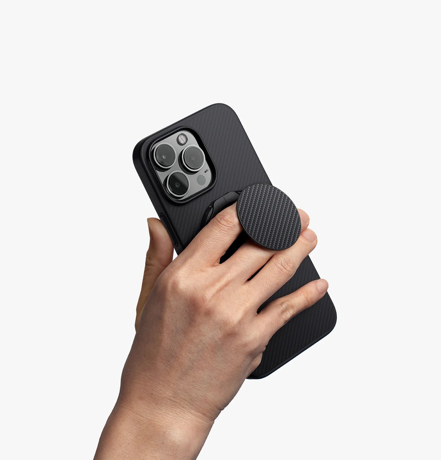 كفر UNIQ Hybrid KEVA Air لأيفون 16 برو ماكس – أسود كربون