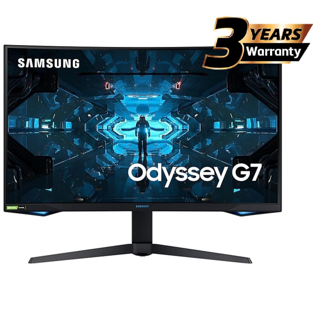 Samsung 32" Odyssey G7 WQHD 240Hz 1ms G-Sync Compatible HDR600 QLED Curved Gaming Monitor