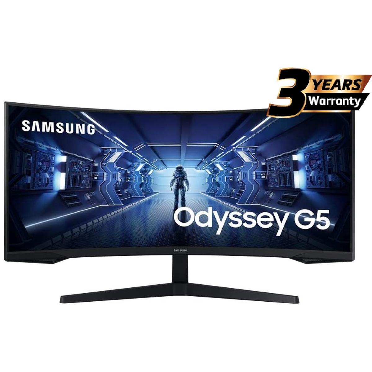 Samsung 34" Odyssey G55T WQHD 165Hz 1ms HDR Curved Gaming Monitor