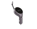 LENYES CA820 Car Charger – 60W Fast Charging – Purple