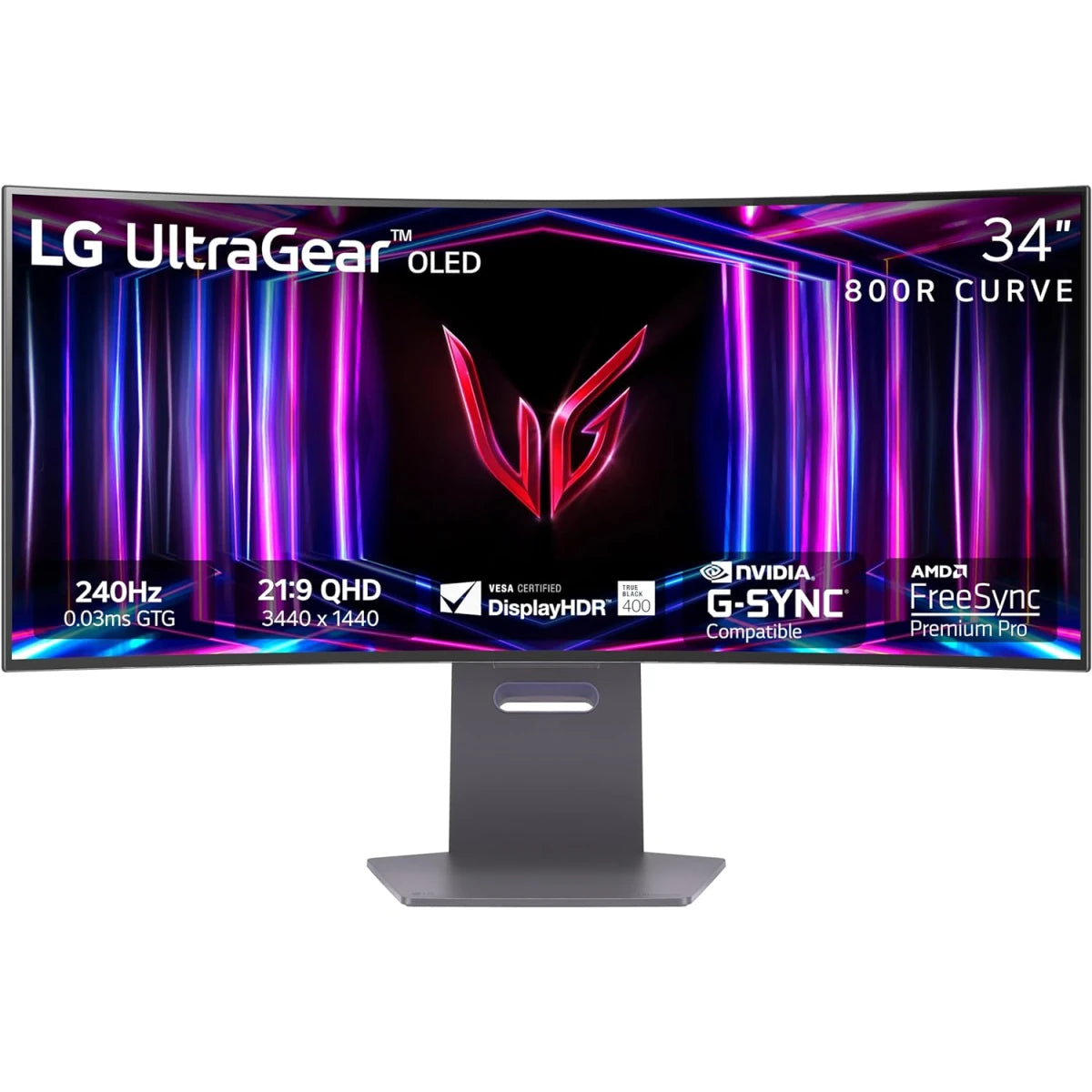 شاشة LG 34GS95QE-B UltraGear OLED WQHD منحنية 240Hz