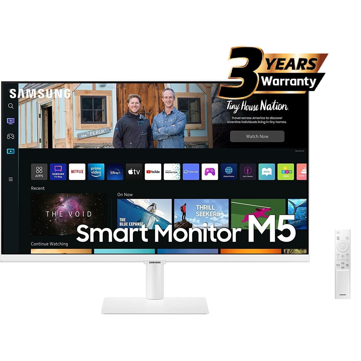 Samsung 27" white Flat Monitor with Smart TV Experience