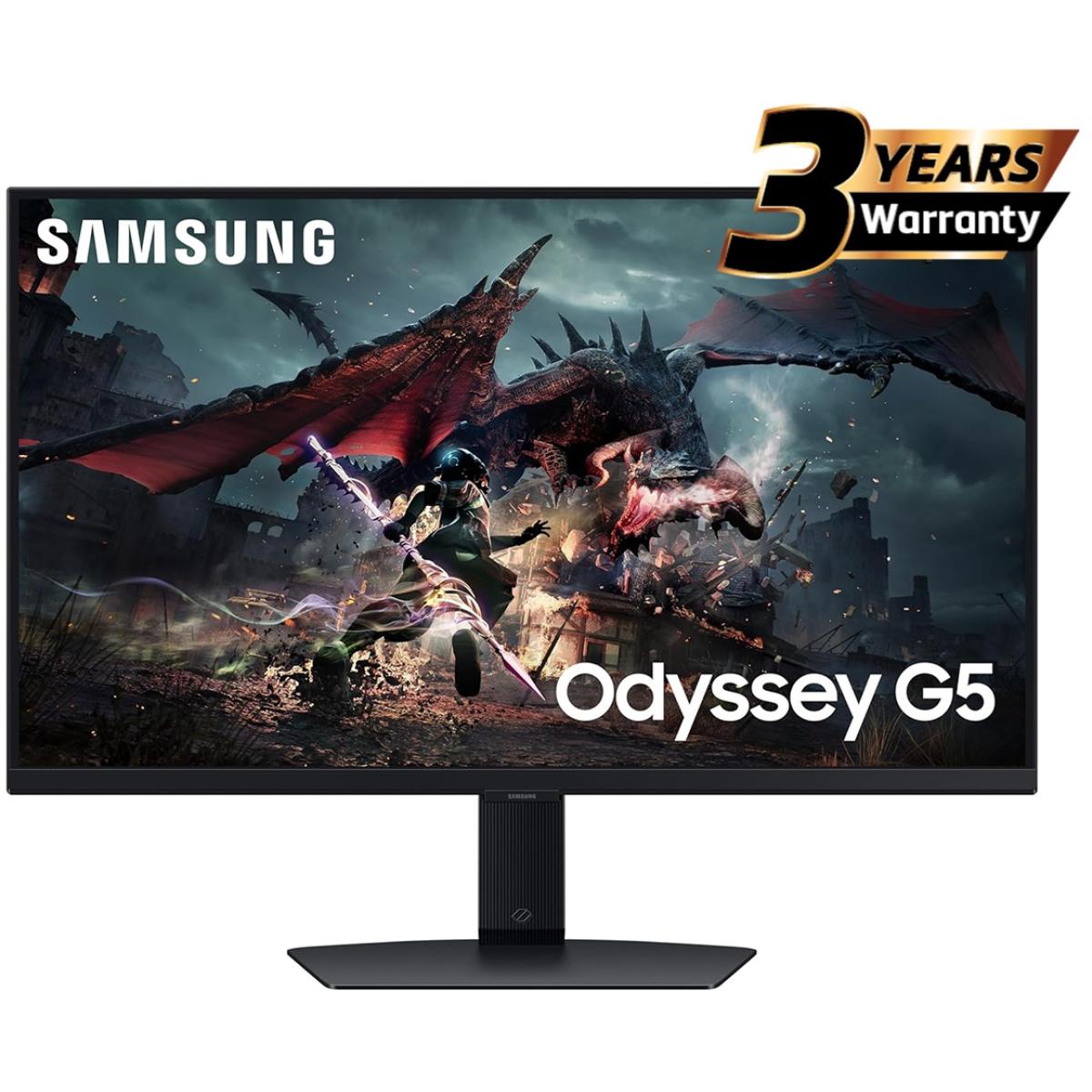 شاشة سامسونج Odyssey G5 2024، 27 بوصة، IPS، QHD، 180Hz