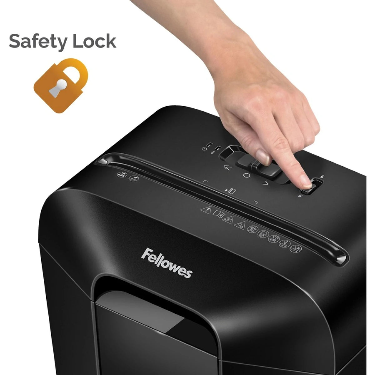 آلة تقطيع الورق Fellowes Powershred / تقطيع متقاطع / تقطيع 8 أوراق - أسود