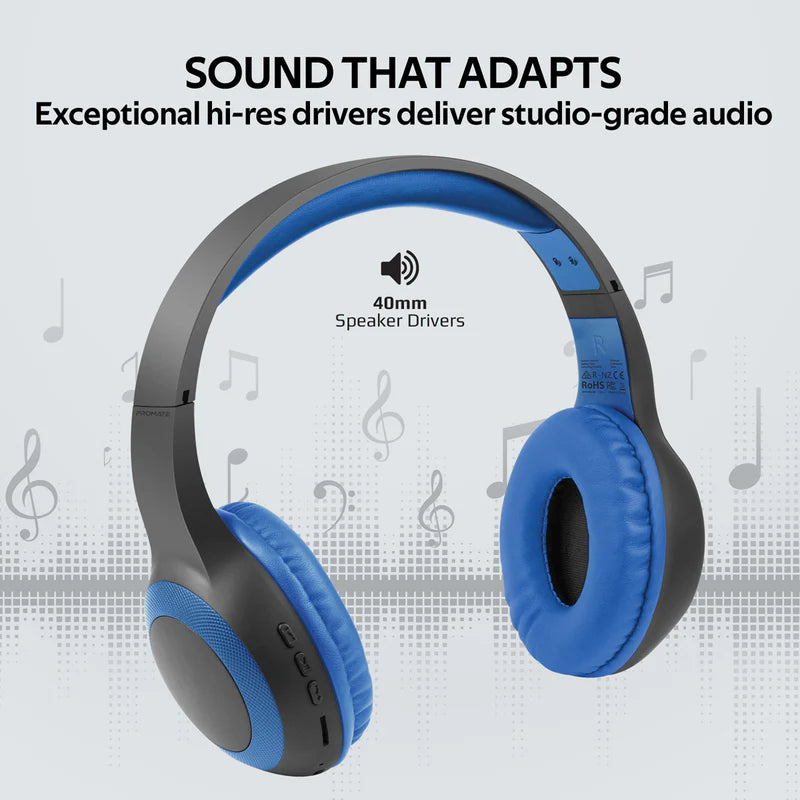 Promate LaBoca Deep Bass Over-Ear Wireless Headphones