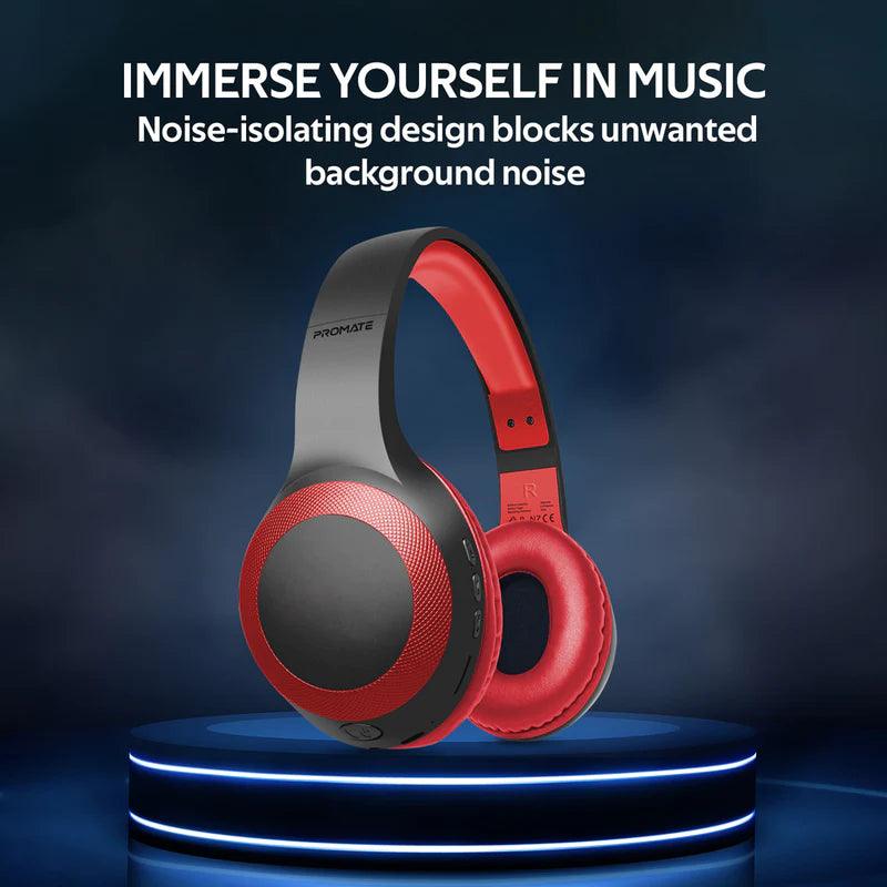 Promate LaBoca Deep Bass Over-Ear Wireless Headphones