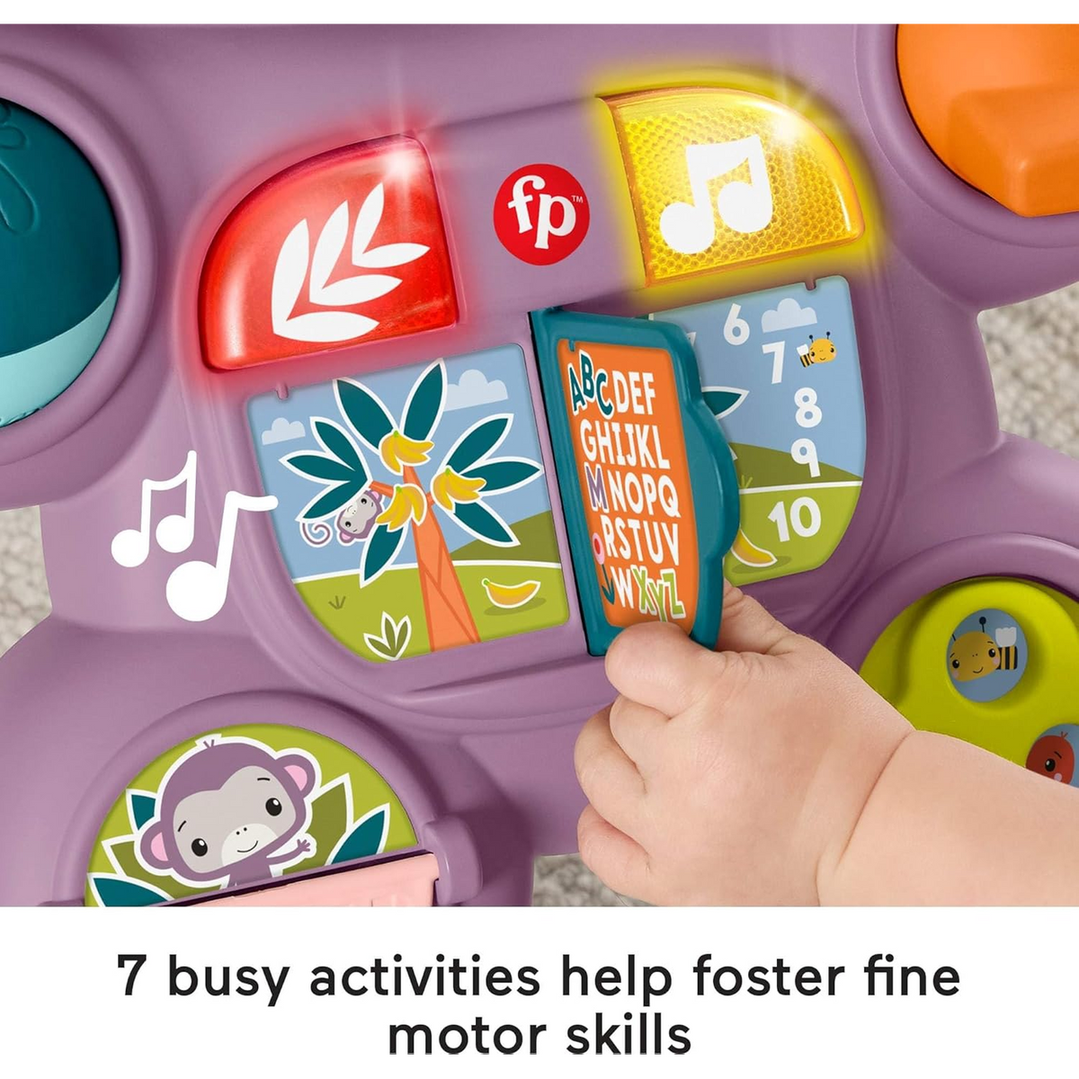 Fisher-Price Learn with Me Purple Monkey Walker