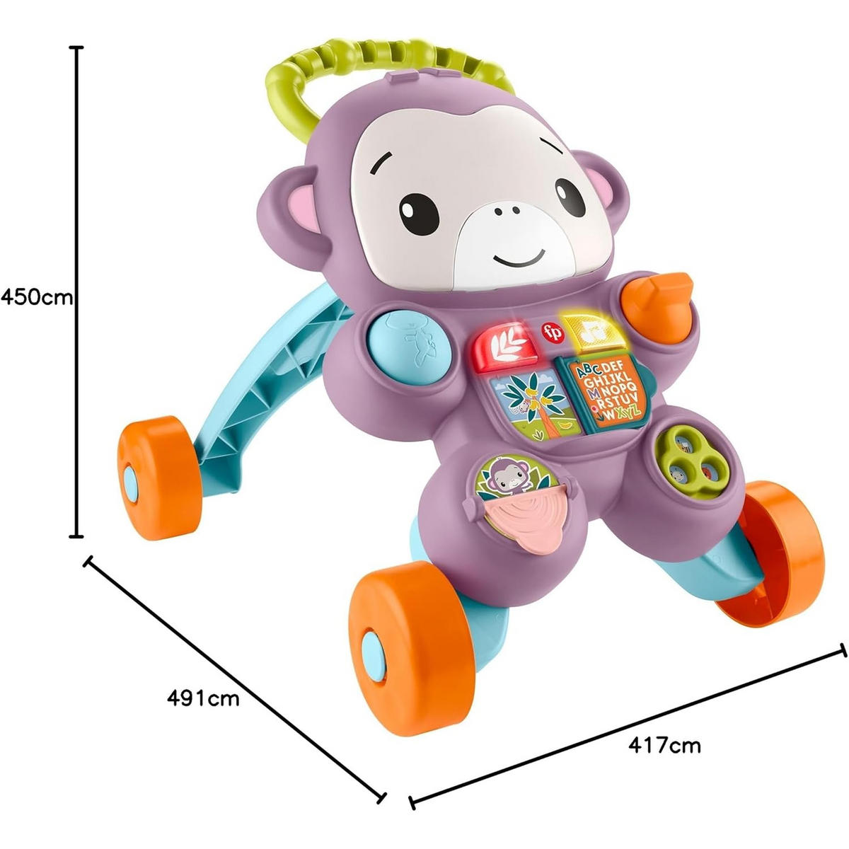 Fisher-Price Learn with Me Purple Monkey Walker