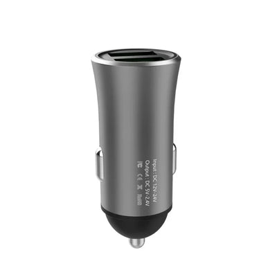 Lenyes CA856 شاحن سيارة سريع مزدوج بمنفذي USB – أسود