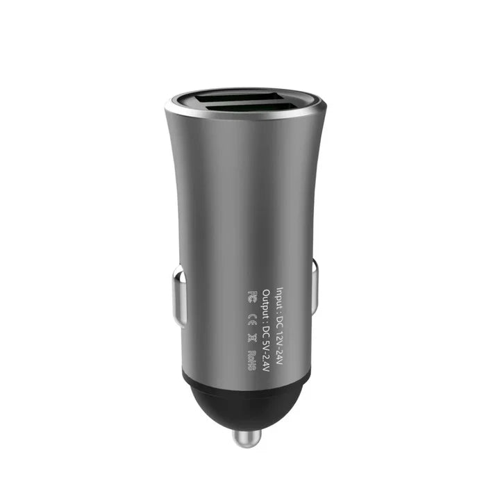 Lenyes CA856 شاحن سيارة سريع مزدوج بمنفذي USB – أسود