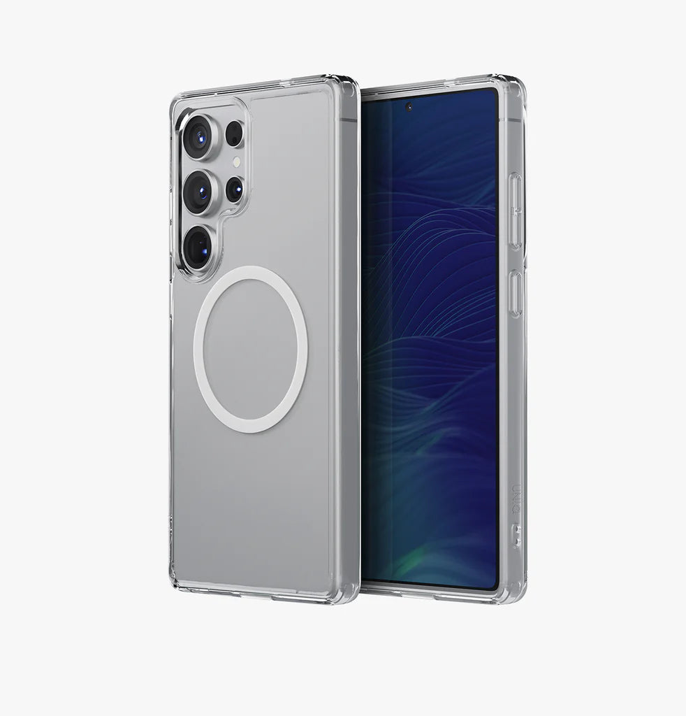 UNIQ HYBRID Galaxy S25 Ultra MagClick Charging Case – Crystal Clear