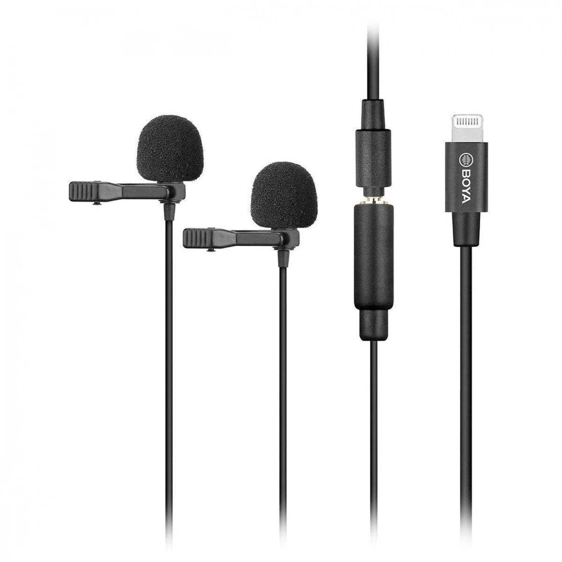 BOYA BY-M2D Dual Lavalier Mic for iPhone – 2-Person Audio BOYA BY-M2D Dual Lavalier Mic for iPhone – 2-Person Audio