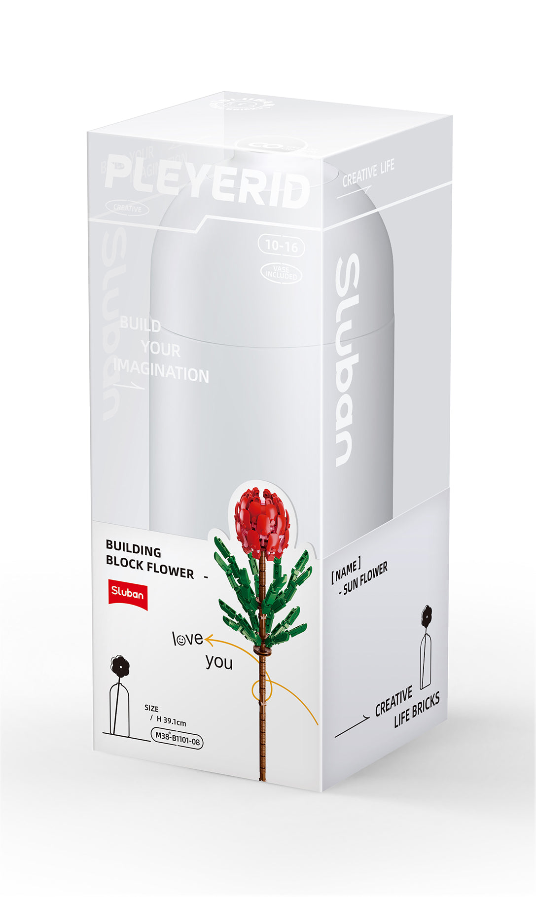 Sluban Pleyerid Tibouchina Urvilleana - 251 Pieces | Educational Flower Set