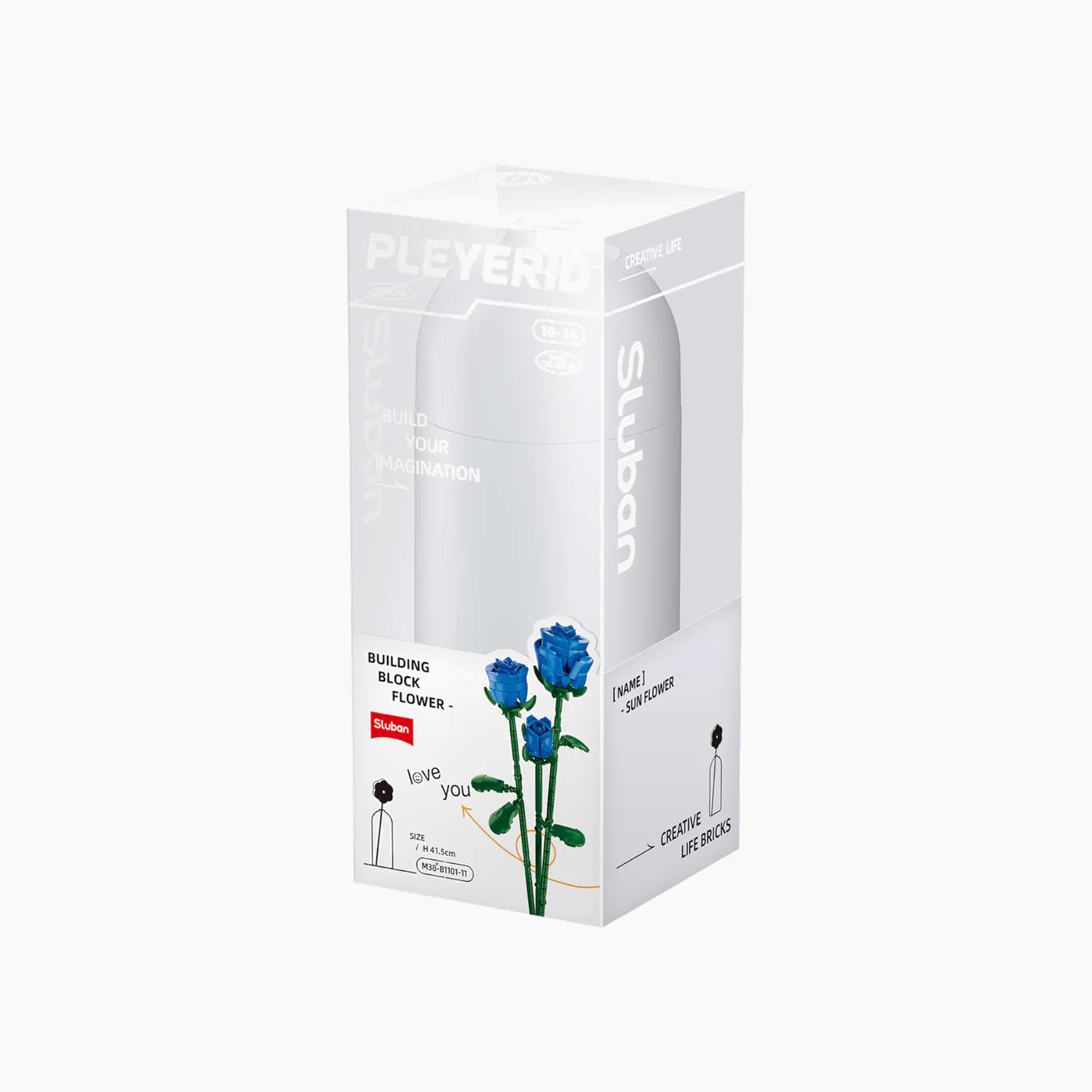 Sluban PLEYERID Blue Rose 238PCS - Creative Building Set for Kids 10+