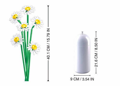 Sluban Pleyerid Daisy Building Set - 255 Pieces | Educational Flower Bricks