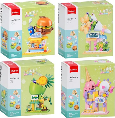 Sluban Mini Handcraft Flower Shop Building Set, 100 Pieces | M38-B1517B
