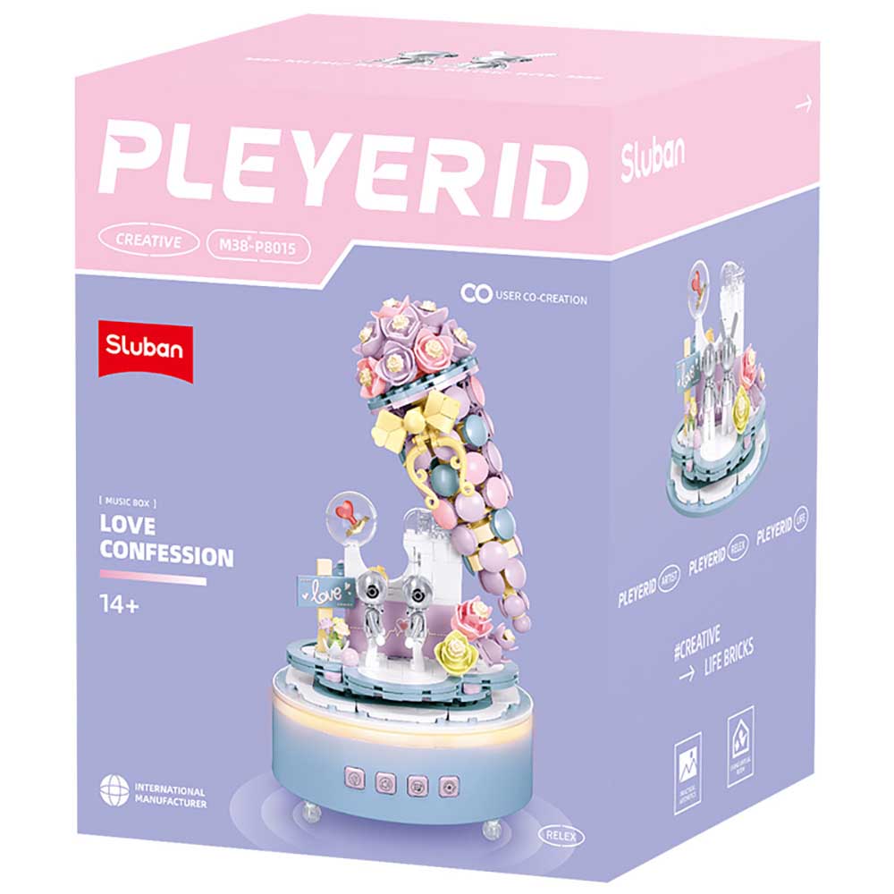 Sluban Pleyerid Music Box Love Declaration Ice Cream - 541 Piece Building Set