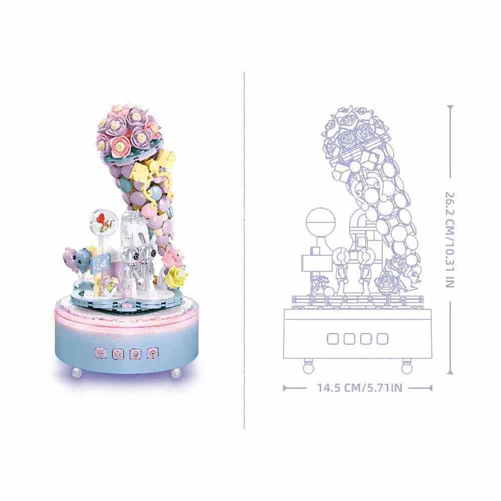 Sluban Pleyerid Music Box Love Declaration Ice Cream - 541 Piece Building Set