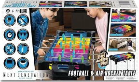 27-inch 2-in-1 Football & Hover Puck Air Hockey Table - Neon