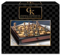 KASPAROV Grandmaster Silver & Bronze Chess Set