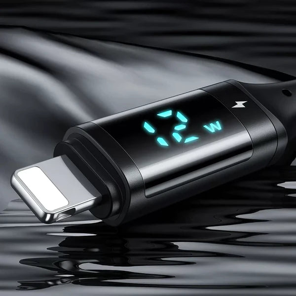 MCDODO Lightning 1.2M Digital Display Fast Charging Data Cable - Black MCDODO Lightning 1.2M Digital Display Fast Charging Data Cable - Black