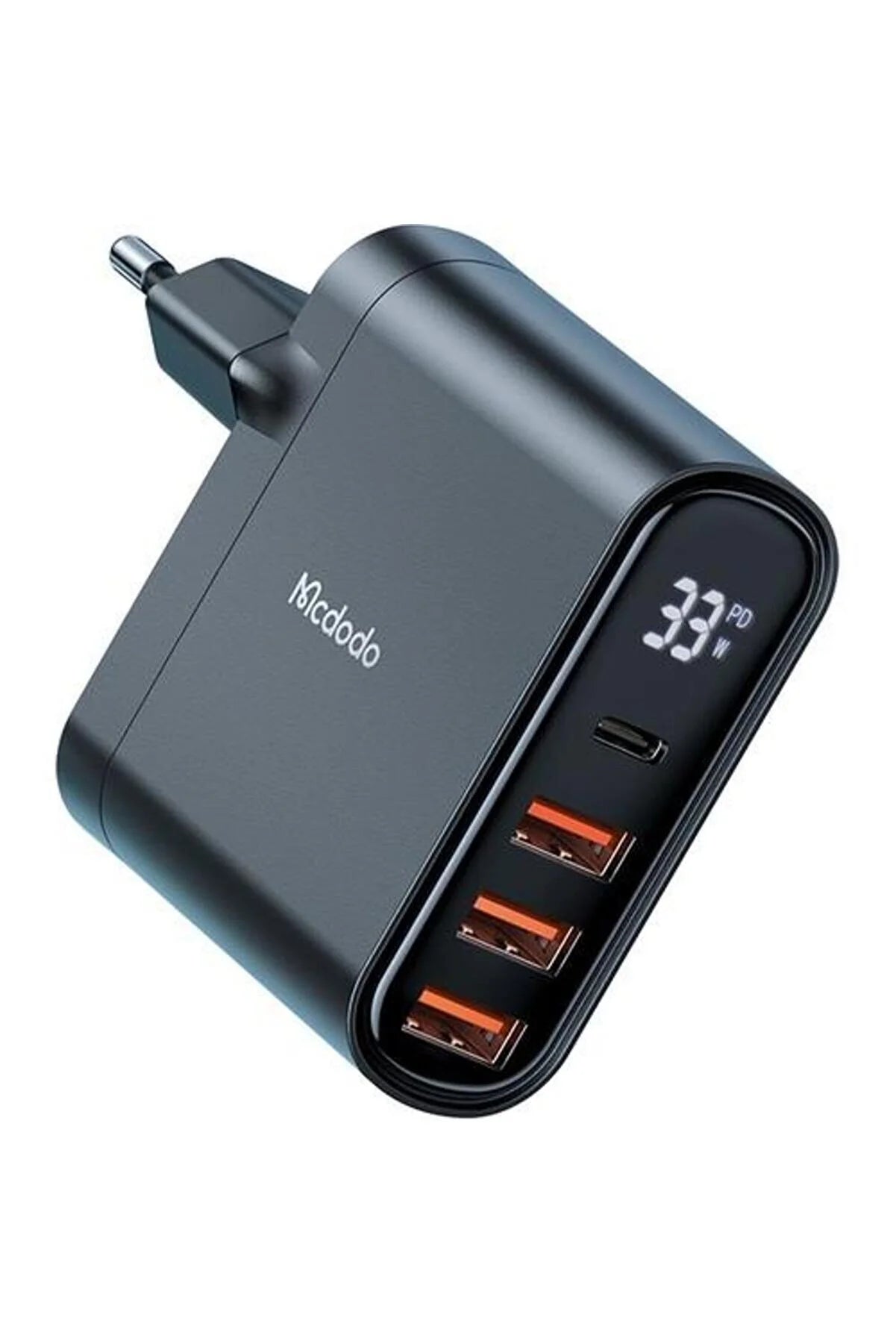 MCDODO Charger Adapter with Digital Display 33W 1 TYPE C 3xUSB - Black MCDODO Charger Adapter with Digital Display 33W 1 TYPE C 3xUSB - Black